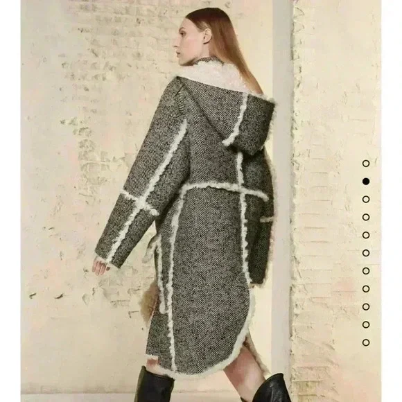 NWT Rare Zara SRPLS Shearling Coat XS